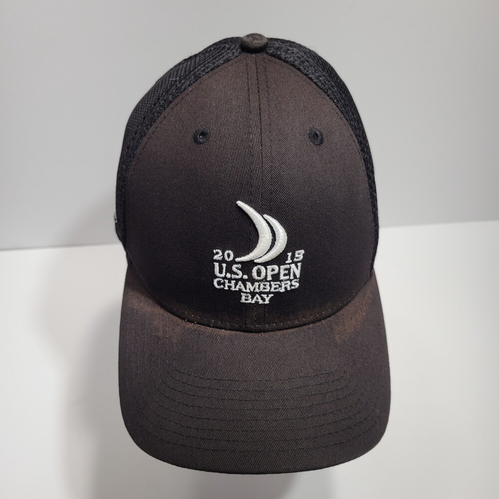 New Era Hat Cap Black Trucker Mesh Hiker Hiking US Open Chambers Bay 2015 Mens
